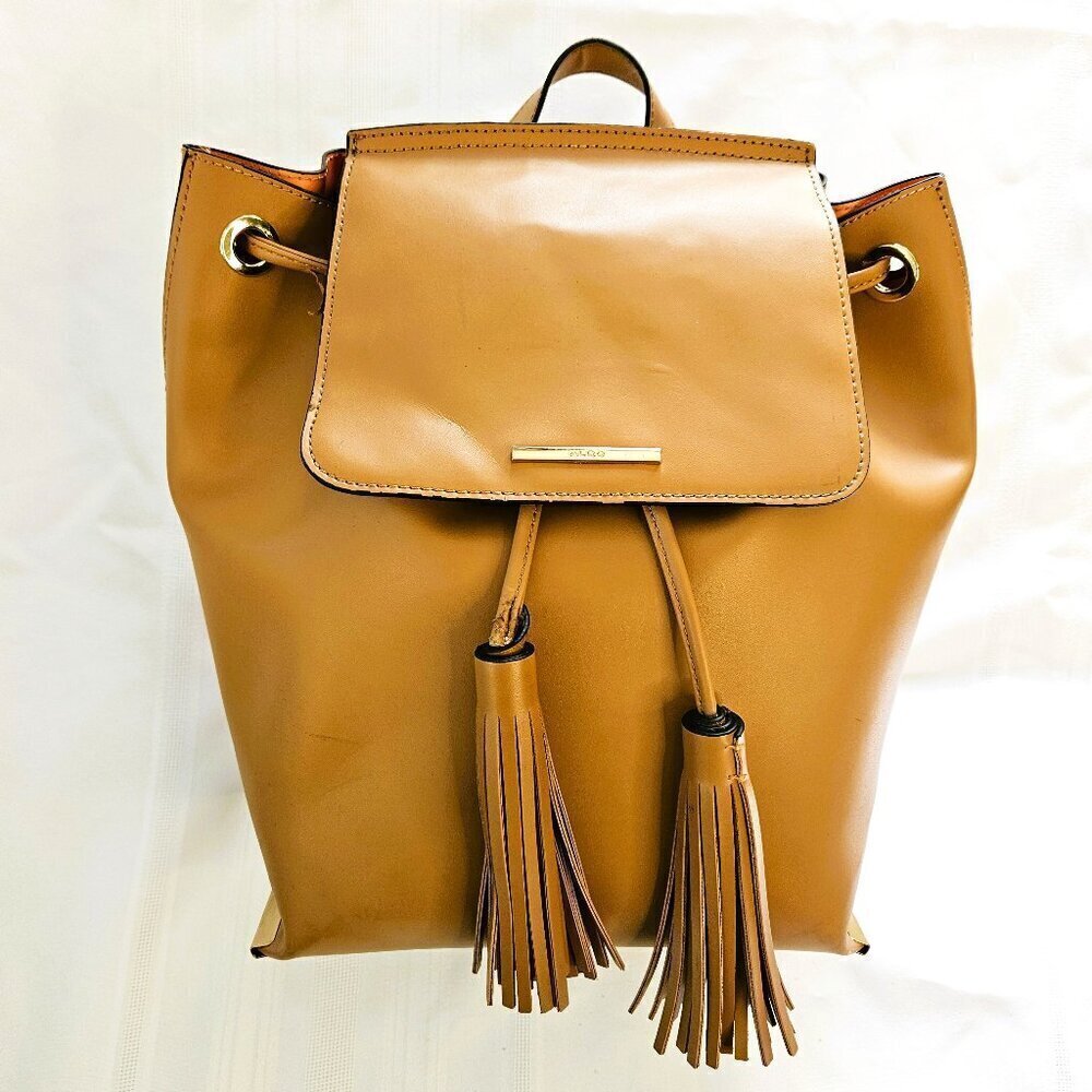 Aldo Dark Tan Unisex Backpack